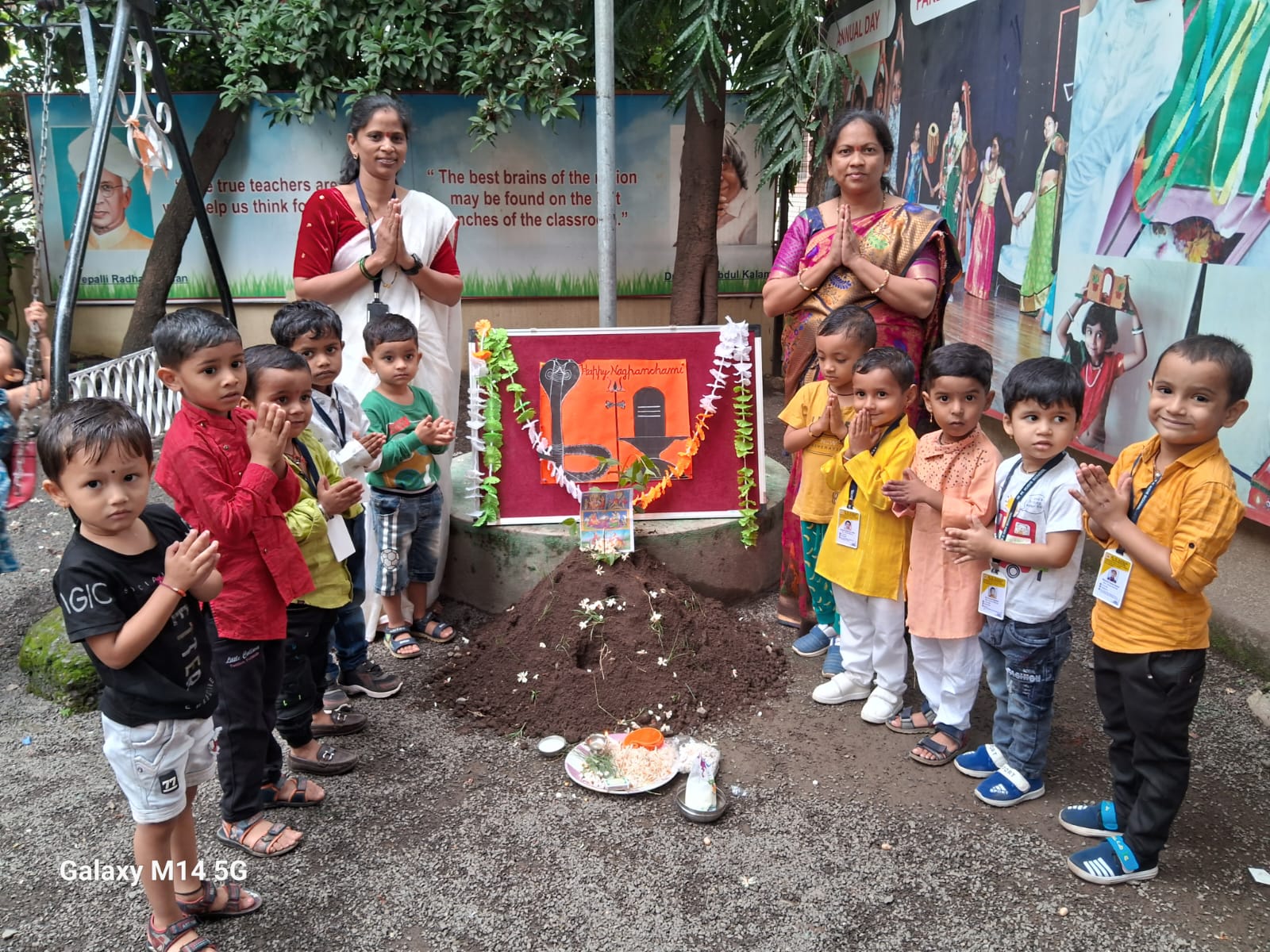Kids learning in nursery classroom at charholi preschool